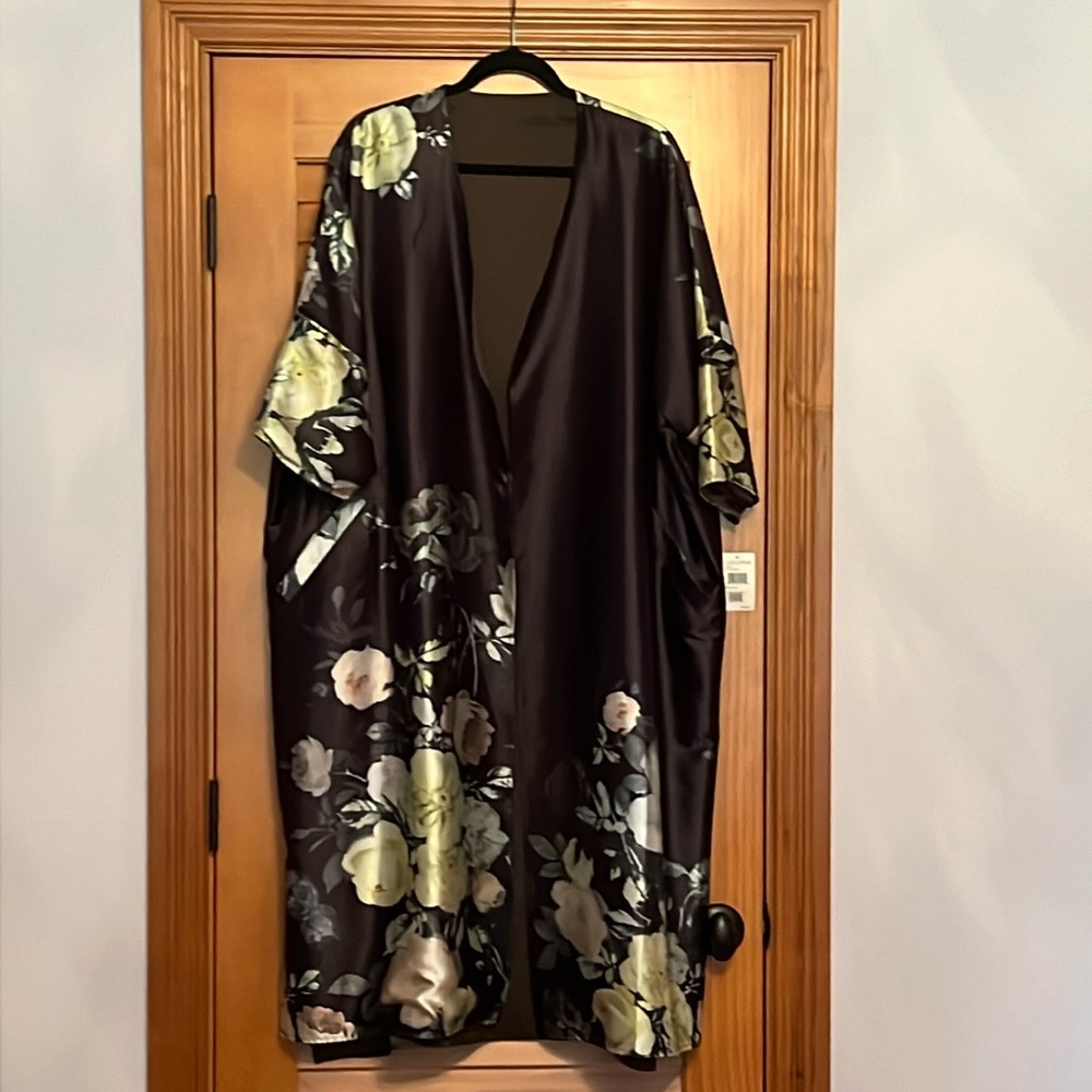 Nordstrom Satin Print Kimono Size O/S